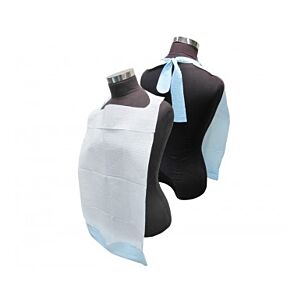 Wegwerpslabben strong 38 x 68 cm met bindlinten blauw