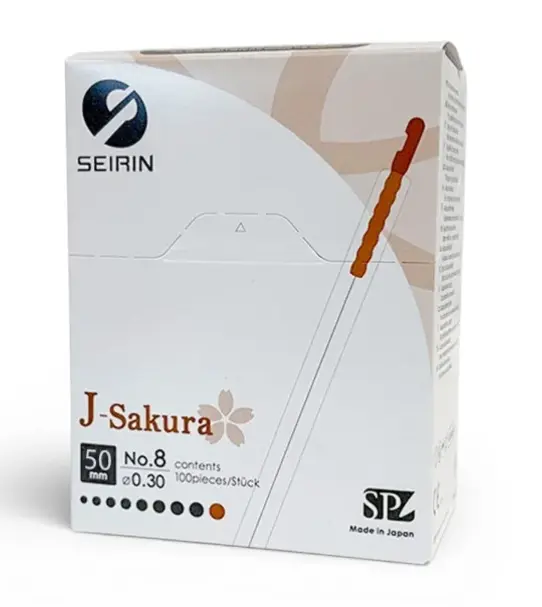 Acupunctuurnaald Seirin J-Type – 0,30 x 50 mm – Bruine greep – Steriel – 100 stuks