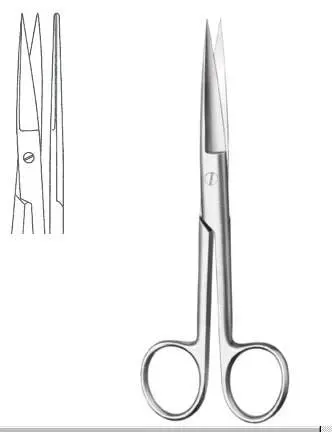 Chirurgische schaar punt/punt recht 14,5cm
