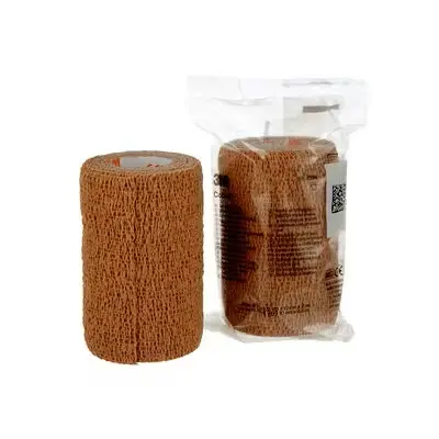 Bande auto-adhésive Coban beige 10 cm x 4,5 m - 18 pièces