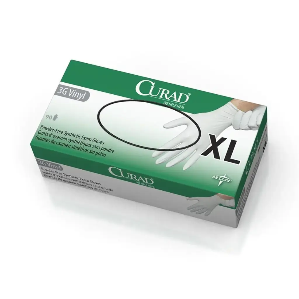 CURAD Stretchvinyl onderzoekshandschoenen Poedervrij - XL - 100 stuks