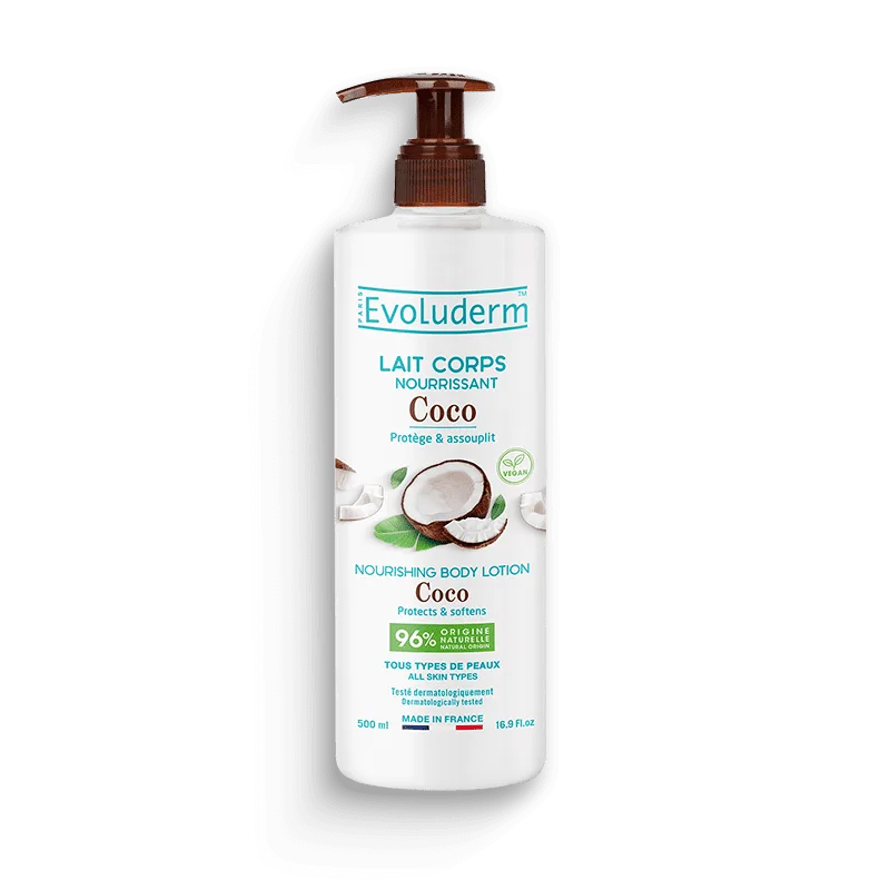 Evoluderm Lotion corporelle Coco 500 ml - 20 pièces