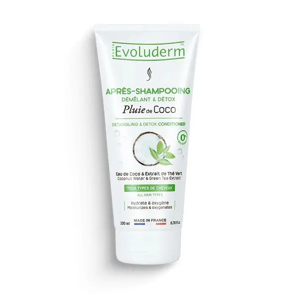 Evoluderm Après-shampooing Pluie de Coco 200 ml - 12 pièces