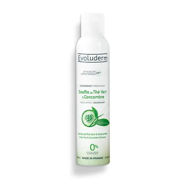 Evoluderm Déodorant Thé vert/Concombre 200 ml - 1pc