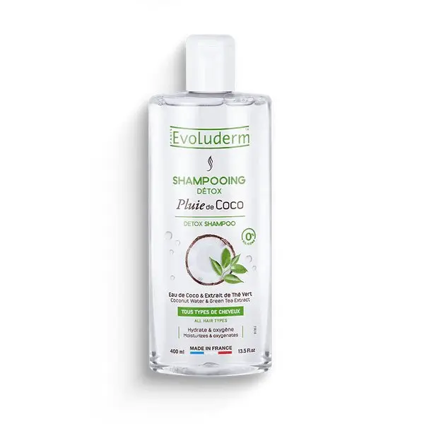 Evoluderm Shampooing Detox Pluie de Coco 400 ml - 12 pièces