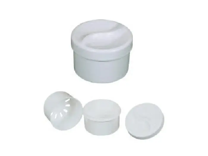 Pot à dents avec compartiment et couvercle - 1 pièce