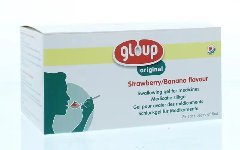 Gloup ORIGINAL slikgel aardbei/banaan unidose 8ml - 4 x 25 stuks