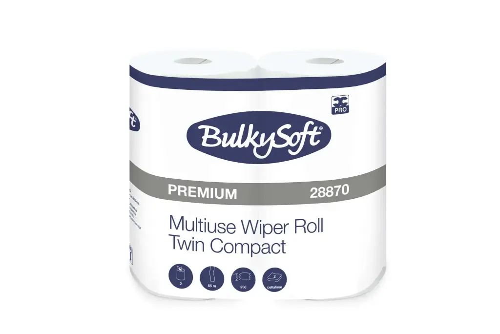 BulkySoft Premium keukenrol 2-laags – 250 vellen op rol – Omverpakking (7 × 2 rollen)