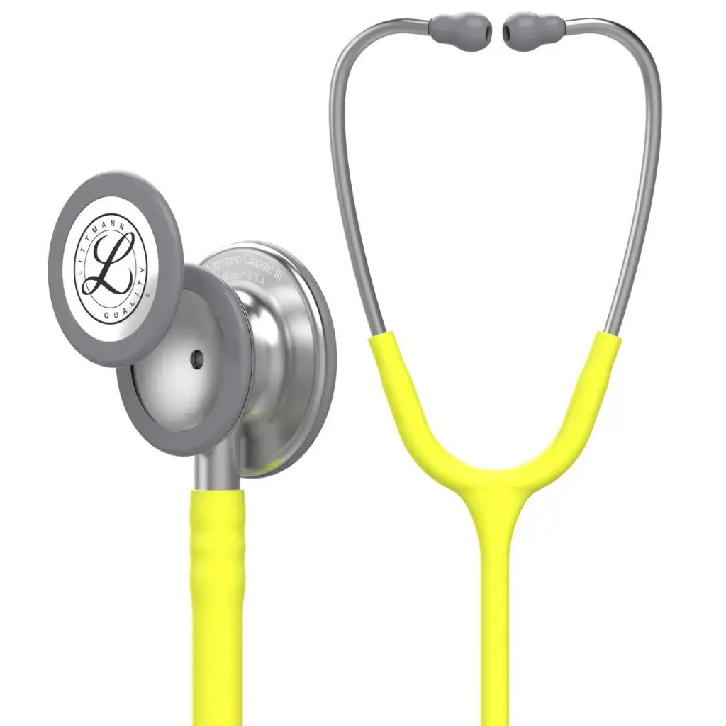 Littmann Classic III - Acier inoxydable Argent/Vert jaune