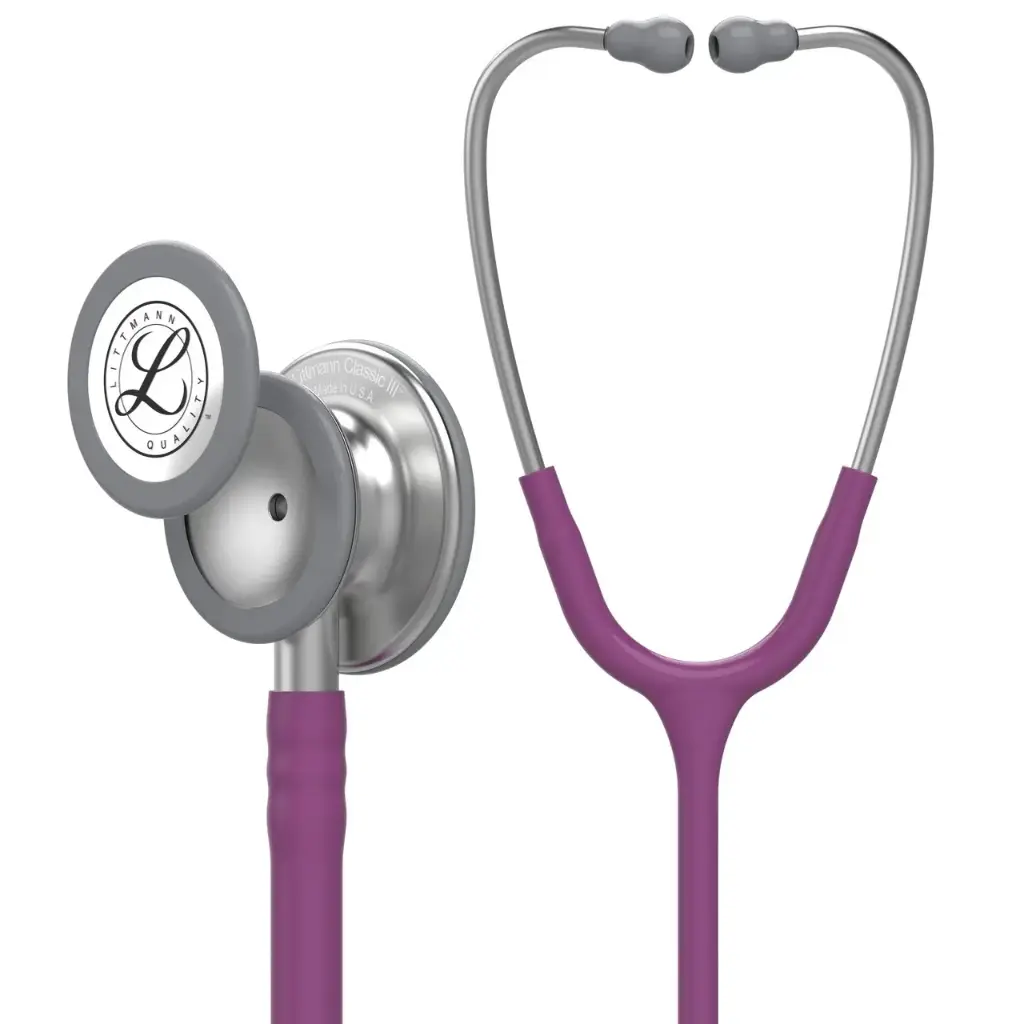 Littmann Classic III - Acier inoxydable argent/prune