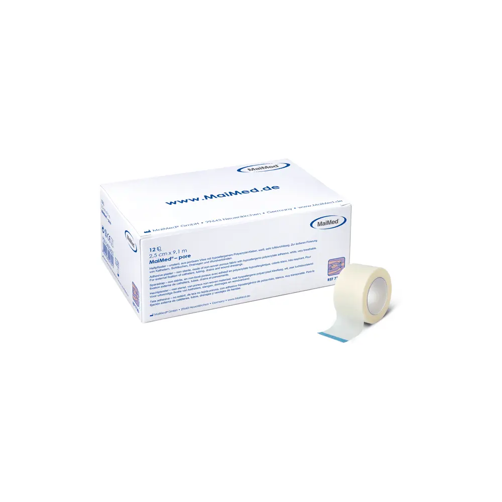 MaiMed Pore Pansement adhésif 1,25 cm x 9,1 m - 24 pièces