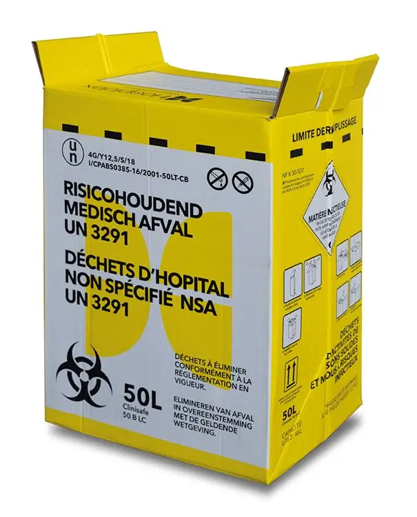 Medibox - Sanitainer voor Risicohoudend Medisch Afval - 50L