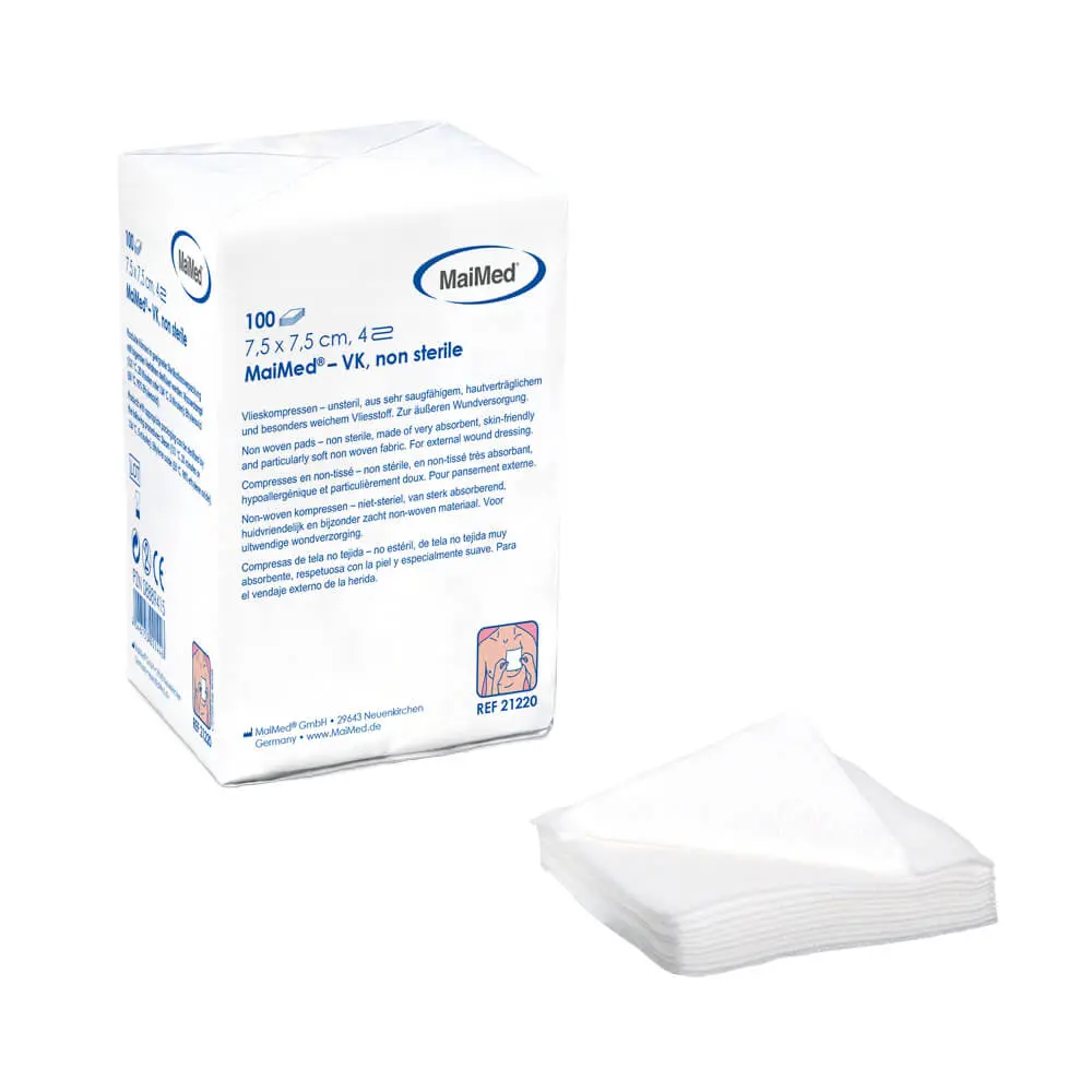 Non-Woven Kompres NS 7,5cm x 7,5cm - los verpakt - 100st