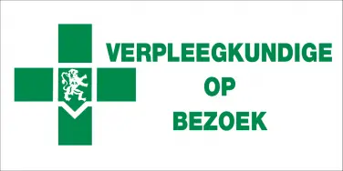 Plaat met logo 20x10cm - Verpleegkundige op bezoek 