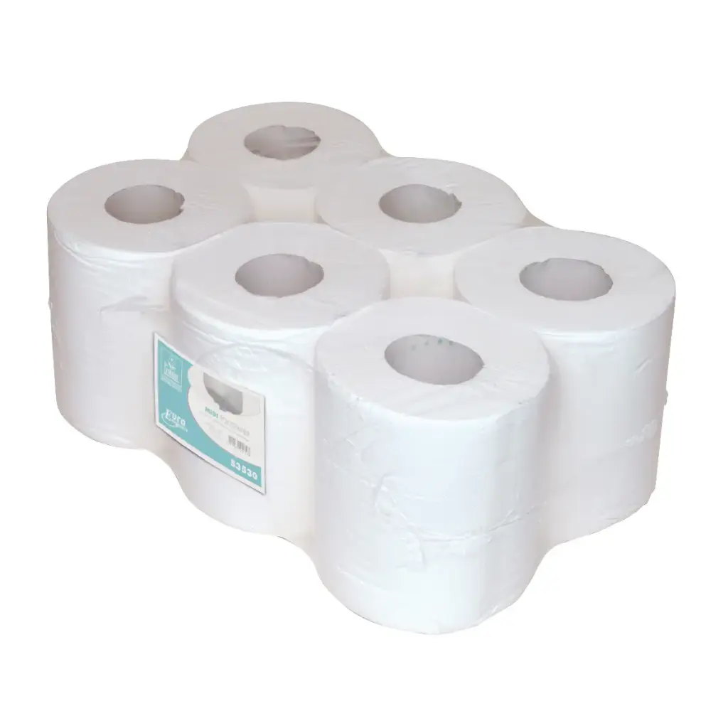 BulkySoft Poetsrollen Midi Wit 1-laags 20cm x 300m – 6 rollen
