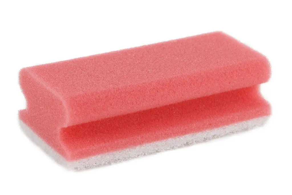 Schuurspons met greep Rood/Wit - 5st