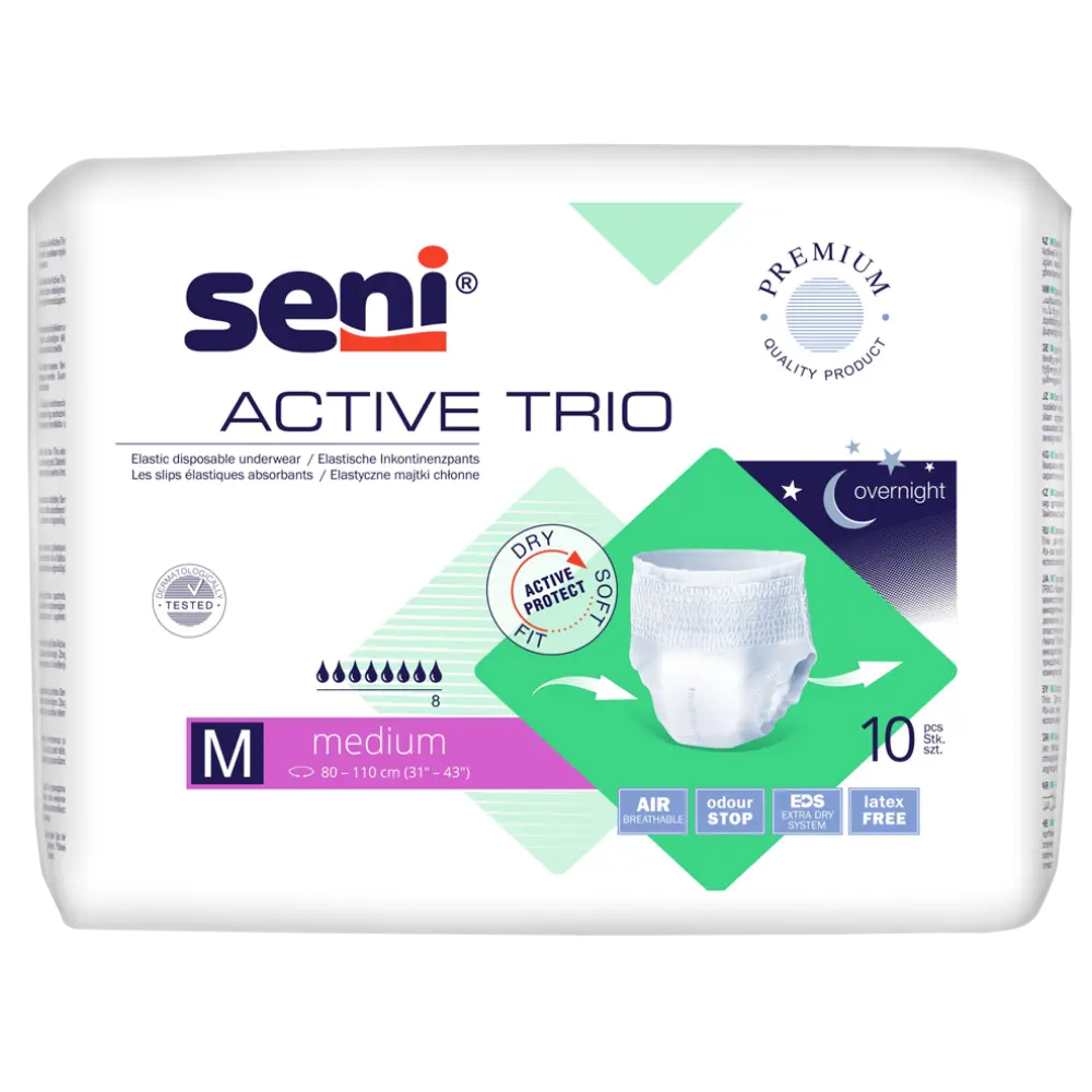 Seni Active Trio Large - Omdoos (8 x 10 stuks)