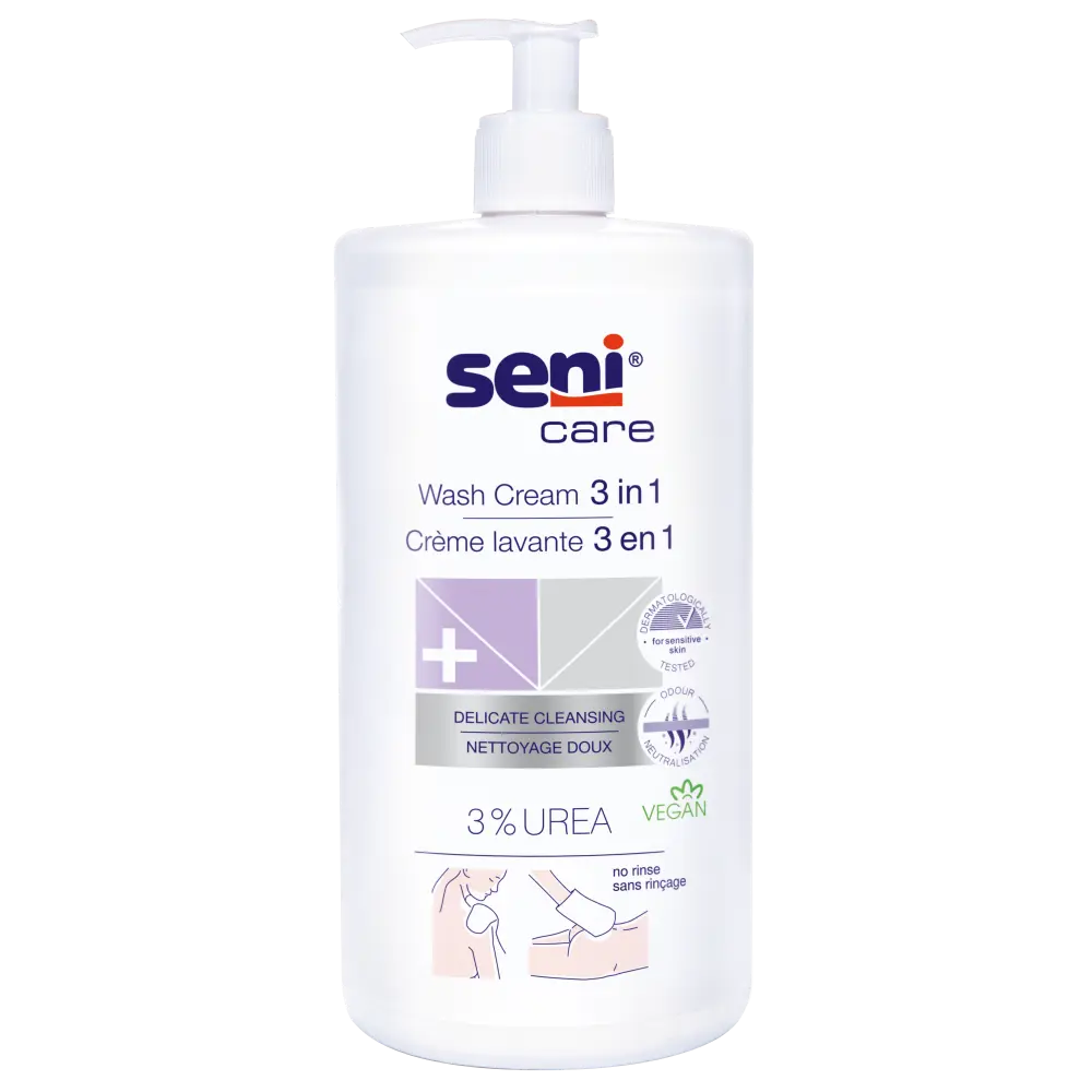 Seni Care Crème lavante 3 en 1 1000 ml - 6 pièces