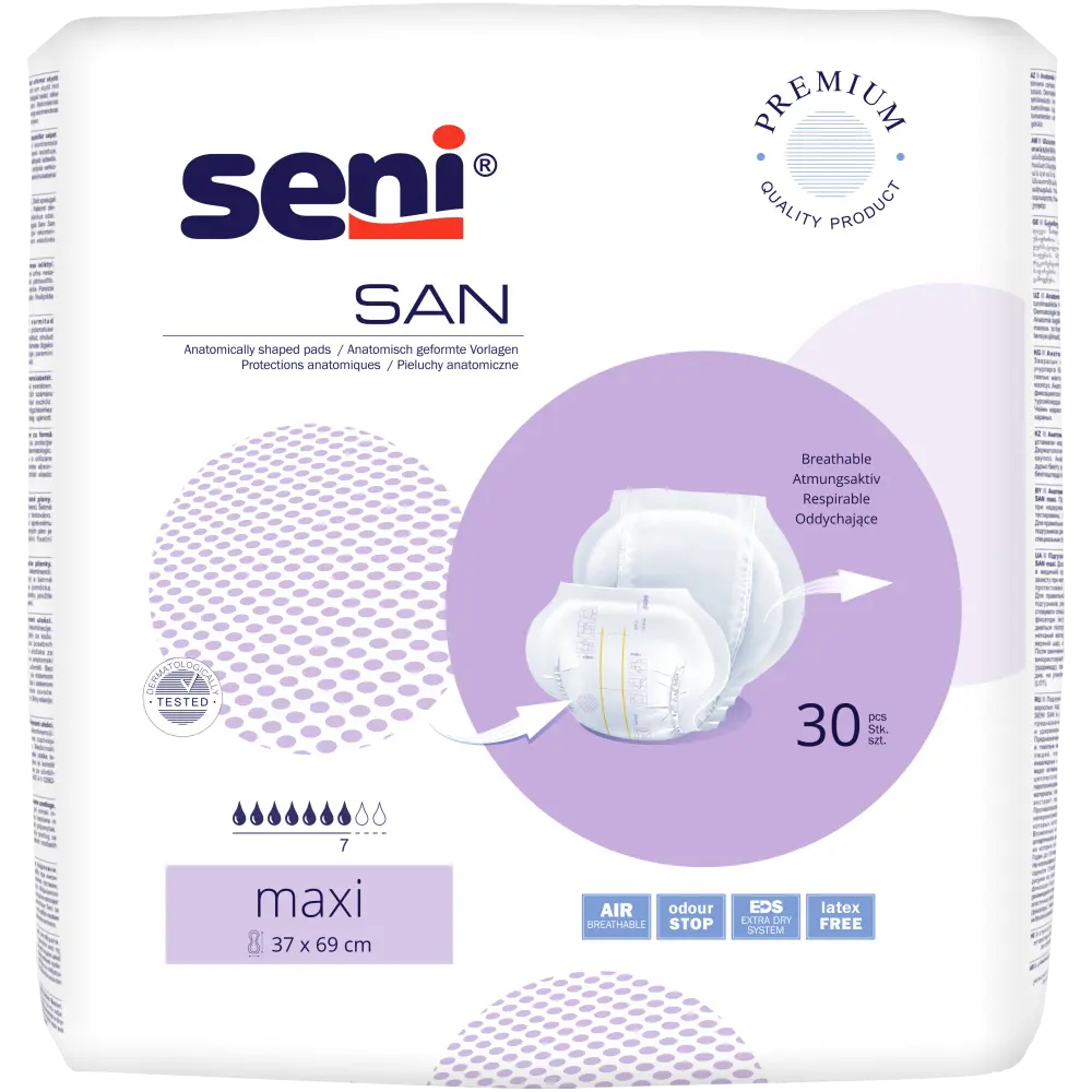 Seni San Maxi - Omdoos (4 x 30 stuks)