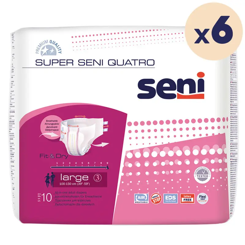 Super Seni Quatro Large - 6 x 10st