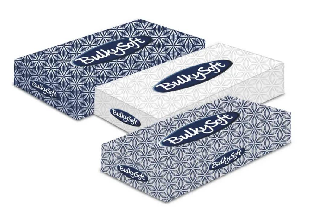 BulkySoft Tissuedoekjes Wit – 2-Laags Gezichtstissues – Omdoos (40 x 100 vellen)
