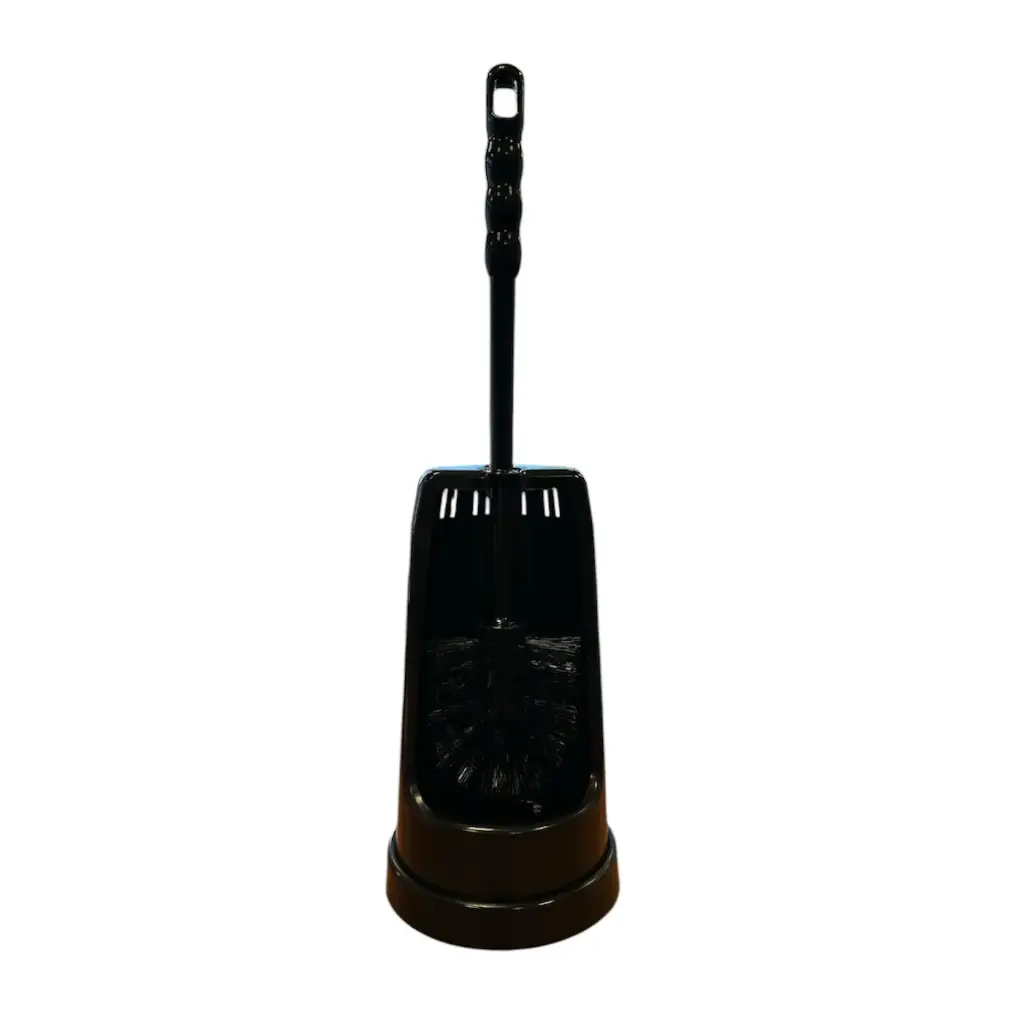 Brosse de toilettes avec support Noir - 1 pièce