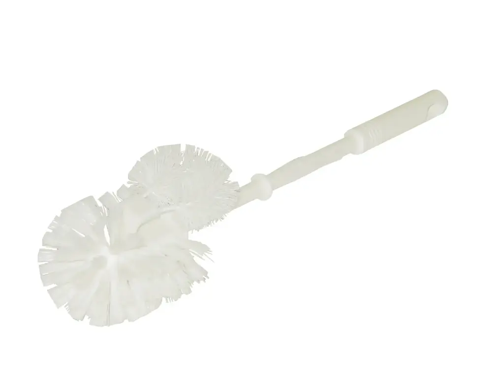 Brosse de toilettes avec nettoyeur de rebords Blanc - 1 pièce