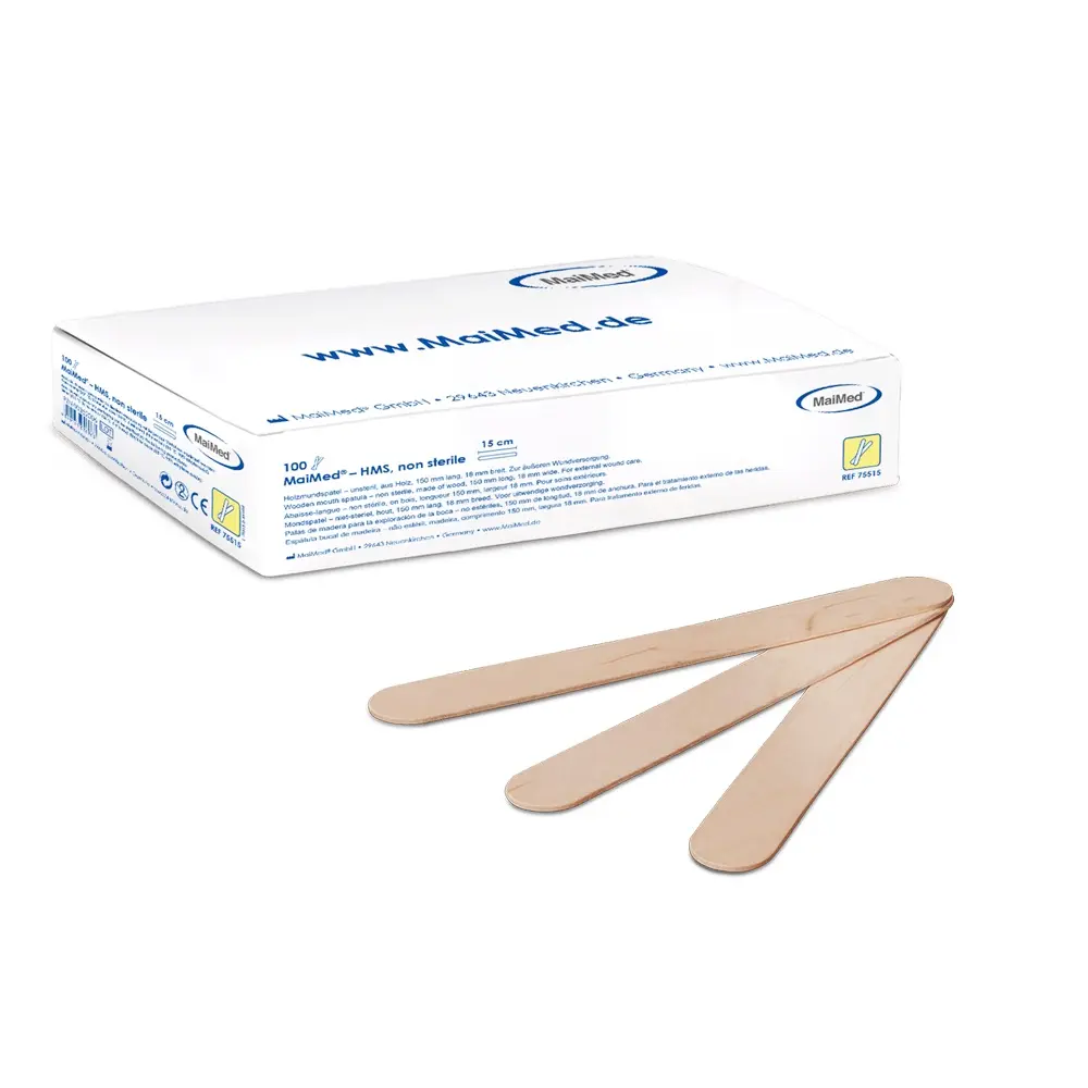 MaiMed Tongspatels Steriel 15cm – Individueel verpakt – 100 stuks