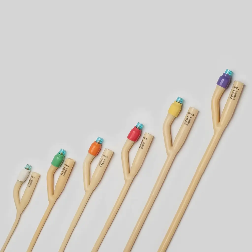 Sonde Foley bidirectionnelle sil. latex enduit CH12 - 10 pièces