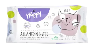 Bella baby Happy Vochtige babydoekjes met Allantoïne & Vit. E - Omdoos (12 x 64 stuks)