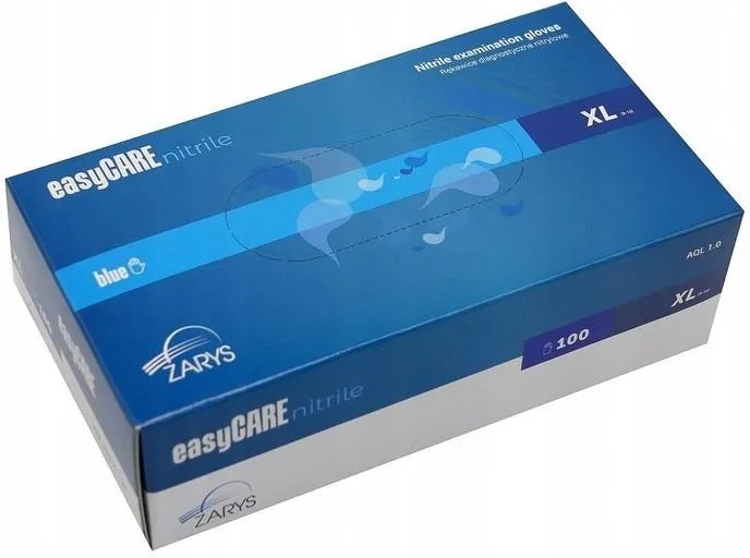 Gants en nitrile ZARYS XL NS/PF bleus - 100 pièces ( 1 + 1 GRATUIT )