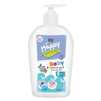 Bella Baby Happy Natural Care Wasgel lichaam en haar - 10 x 300ml