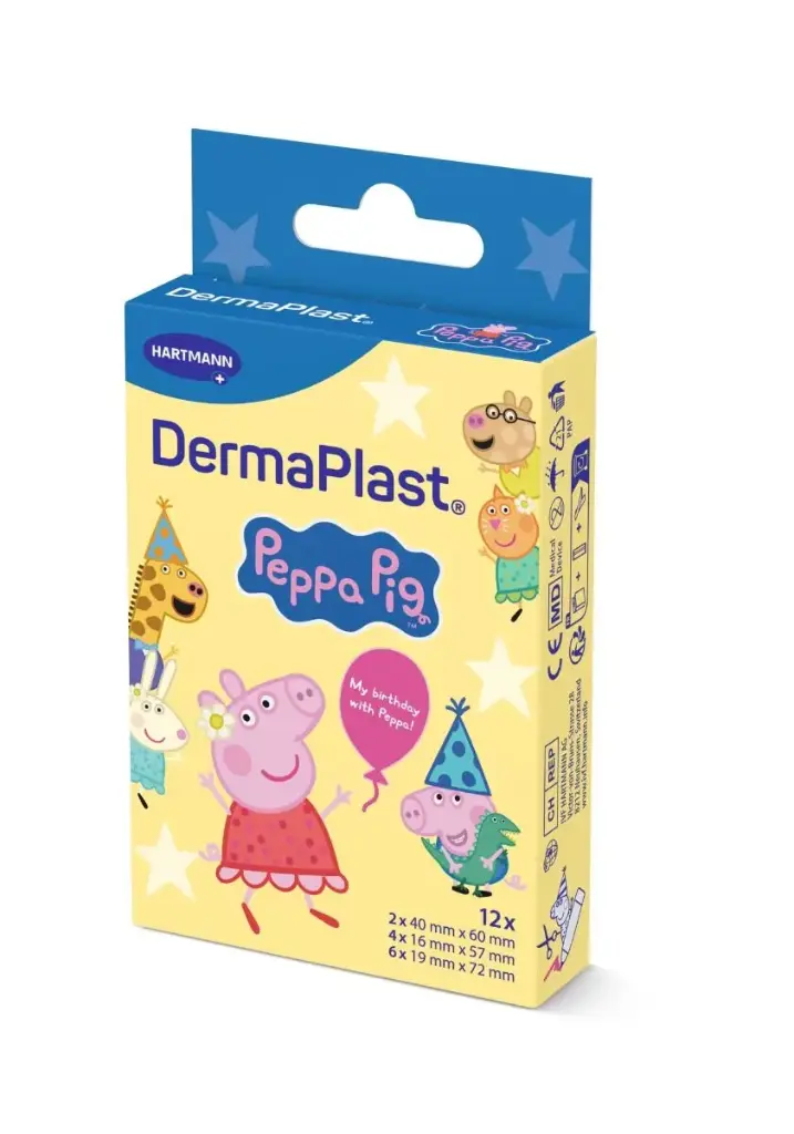 Assortiment de pansements pour enfants Peppa Pig - 12 pièces