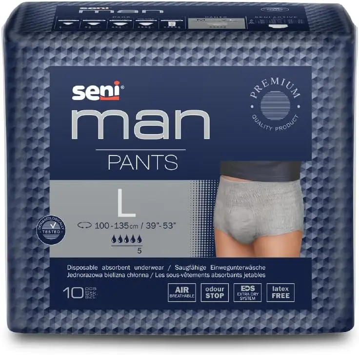 Seni Man Pants Large - Omdoos (8 x 10 stuks)