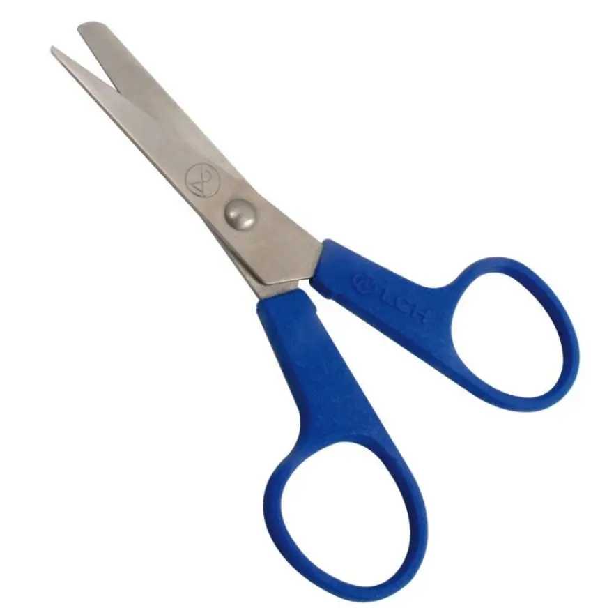 Ciseaux stériles à bouts tranchants/émoussés (bleus) - 12 cm