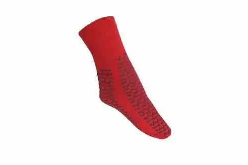 Antislipsokken met dubbel loopvlak Rood -  S (maat < 34) - 48 paar