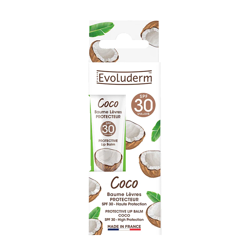 Evoluderm Beschermende Lippenbalsem - Kokos/SPF30 15ml