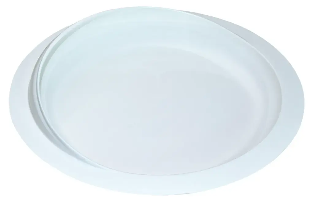 Assiette à rebord et ventouse - 24 cm - blanc