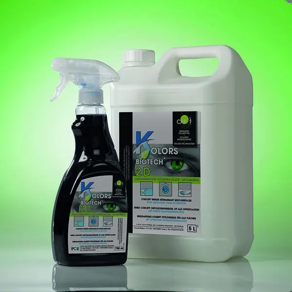 IPC Kolors biotech - ontvetter voor alle oppervlaktes met kleurindicator - 4x5L (incl. lege geëtiketteerde sprayflacons)