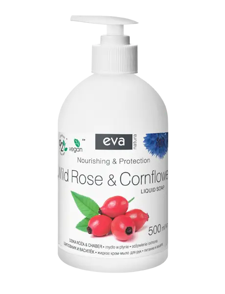 Eva Natura Vloeibare Handzeep Wilde Roos & Korenbloem 500ml - 1st