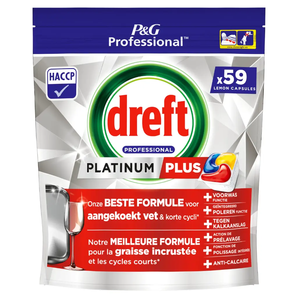 Dreft Platinum All-in-one vaatwastabletten - 4 x 59 stuks