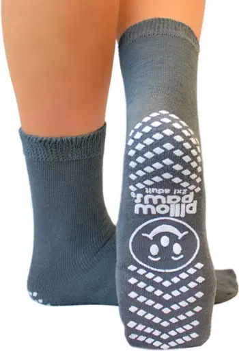 [4982] Chaussettes antidérapantes Pillow Pals XXL (43-48) Gris - 48 paires
