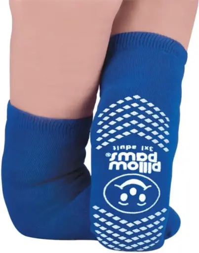 [4600] Chaussettes antidérapantes Pillow Pals XXXL (48+) Bleu - 48 paires
