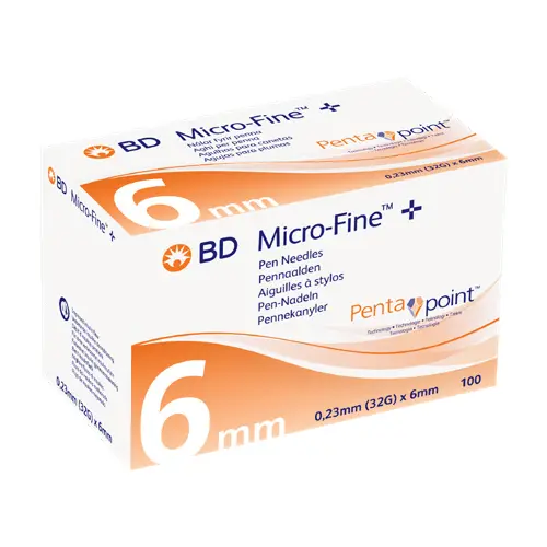 [6332] BD Micro-Fine + Pennaalden 32G(0.23mm) x 6mm - 100st