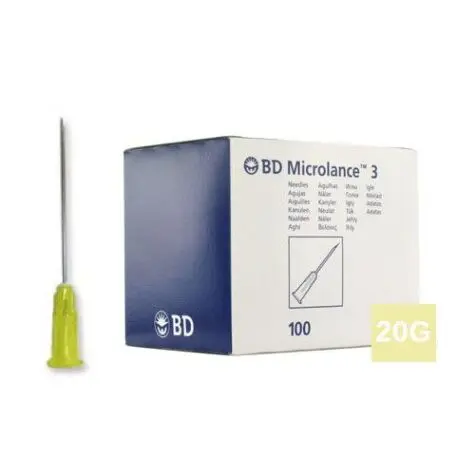 [1027] BD Microlance Naalden 20G(0,9mm) x 40mm Geel - 100 stuks