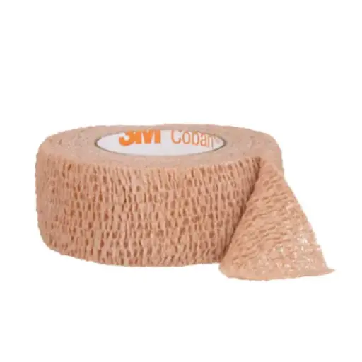 [6532] Bande auto-adhésive Coban beige 2,5 cm x 4,5 m - 30 pièces