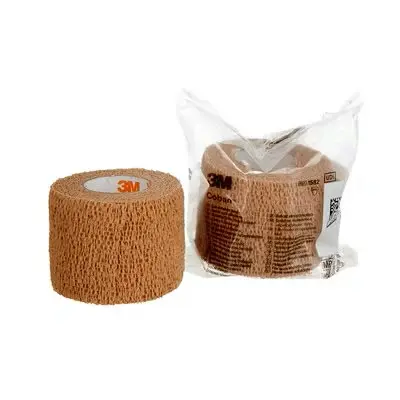 [1761] Bande auto-adhésive Coban beige 5 cm x 4,5 m - 36 pièces