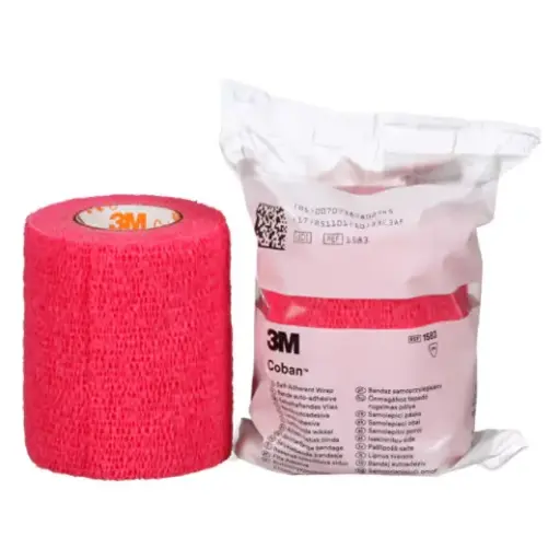[214] Bande auto-adhésive Coban rouge 7,5 cm x 4,5 m - 24 pièces