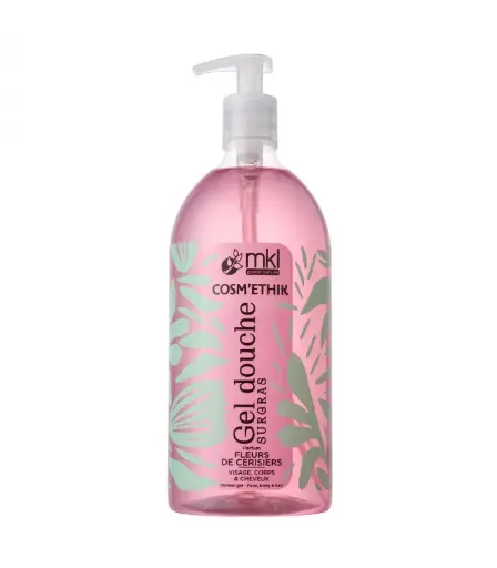 [705] Cosm'ethik Gel douche surgras Fleur de cerisier 1L - 1pc
