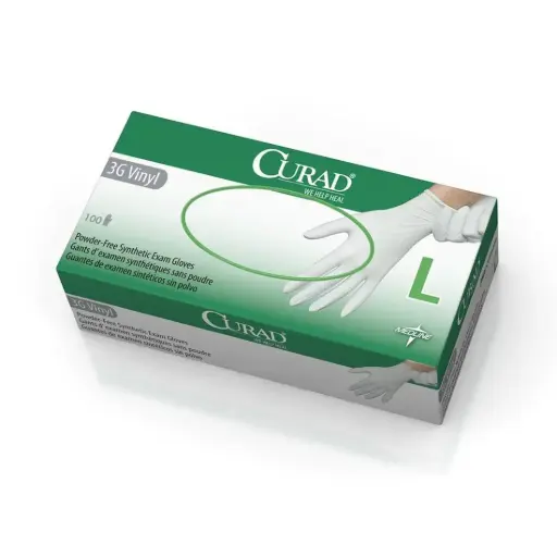 [2299] CURAD Stretchvinyl onderzoekshandschoenen Poedervrij - Large - 100 stuks